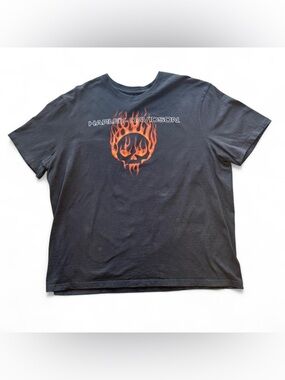 Harley-Davidson Oakland Black T‑Shirt with Orange Flame Skull Men’s 2XL BK14